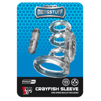 Насадка MENZSTUFF VIBR. CRAYFISH PENIS SLEEVE