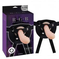 CH42358 Страпон бежевый насадка RGB Sex Harntss Cavelier Chisa