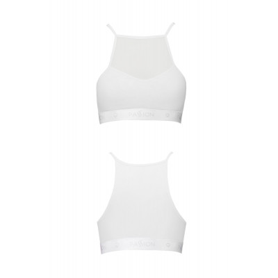 Спортивный топ с прозрачной вставкой Passion PS006 TOP white, size M Спортивный топ с прозрачной вставкой Passion PS006 TOP white, size M
