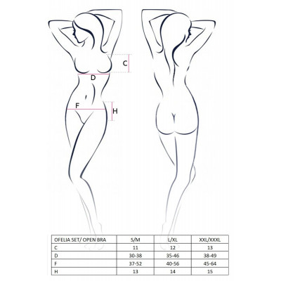 Комплект білизни OFELIA SET OpenBra white L/XL - Passion: стрінги, відкритий ліф, широкий пояс Комплект білизни OFELIA SET OpenBra white L/XL - Passion: стрінги, відкритий ліф, широкий пояс