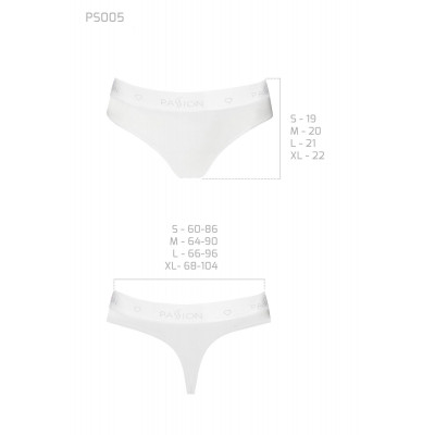 Трусики-бразилиана из хлопка Passion PS005 PANTIES white, size M Трусики-бразилиана из хлопка Passion PS005 PANTIES white, size M