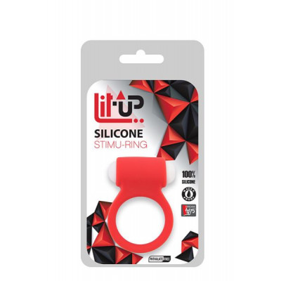 Эрекционное кольцо LIT-UP SILICONE STIMU RING 3, RED
