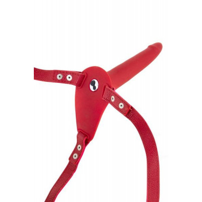 Страпон з вібрацією Fetish Tentation Vibrating Strap-On with Dildo Red Страпон з вібрацією Fetish Tentation Vibrating Strap-On with Dildo Red