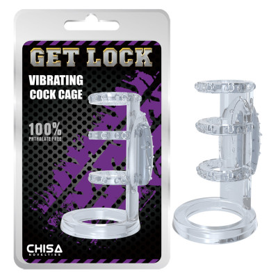 Насадка с вибрацией Chisa Get Lock Vibrating Cock Cage