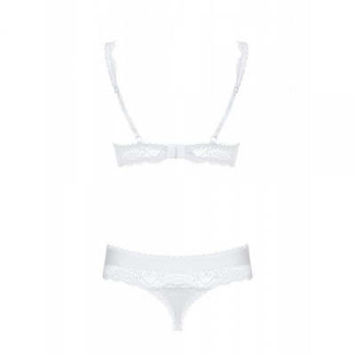 Комплект открытая грудь Obsessive Miamor 2 pcs set white S/M