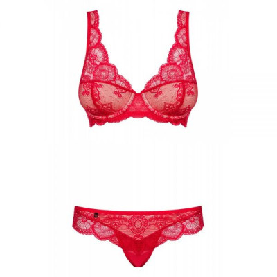 Комплект Obsessive 853-SET-3 2 pcs set red L/XL