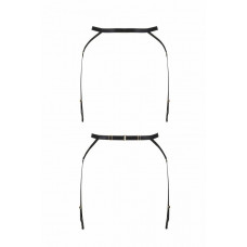 Пояс-стрепы с подвязками для чулок MEGGY GARTER BELT black L/XL - Passion Exclusive