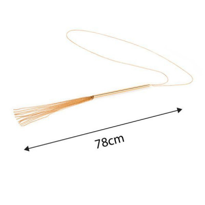 Ланцюжок батіг на шию Bijoux Indiscrets MAGNIFIQUE Necklace Whip - Gold, прикраса для тіла Ланцюжок батіг на шию Bijoux Indiscrets MAGNIFIQUE Necklace Whip - Gold, прикраса для тіла