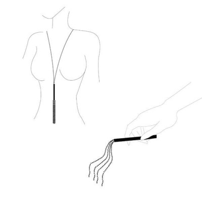 Ланцюжок батіг на шию Bijoux Indiscrets MAGNIFIQUE Necklace Whip - Gold, прикраса для тіла Ланцюжок батіг на шию Bijoux Indiscrets MAGNIFIQUE Necklace Whip - Gold, прикраса для тіла