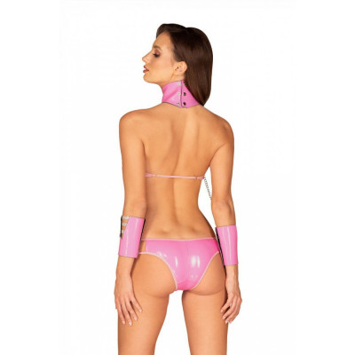 Комплект чокер с наручниками Obsessive Lollypopy Cuffs One Size Комплект чокер с наручниками Obsessive Lollypopy Cuffs One Size