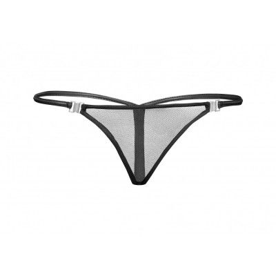 Трусики сетка стринги с застежками F119 Noir Handmade L