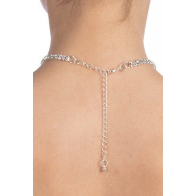 Кольє зі стразами Bijoux Pour Toi - Audrey Silver Кольє зі стразами Bijoux Pour Toi - Audrey Silver