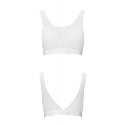 Топ з прозорою вставкою Passion PS002 TOP white, size S Топ з прозорою вставкою Passion PS002 TOP white, size S
