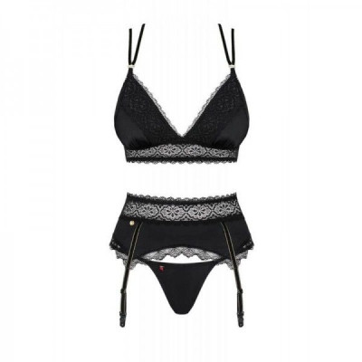 Комплект Obsessive Lolitte 3 pcs set black L/XL