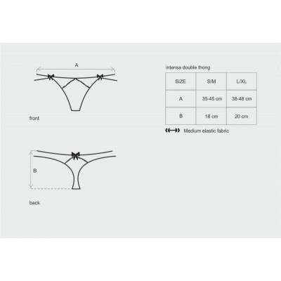 Трусики Obsessive Intensa double thong cherry tomato S/M