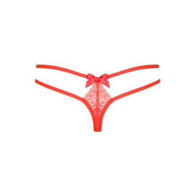 Трусики Obsessive Intensa double thong cherry tomato S/M