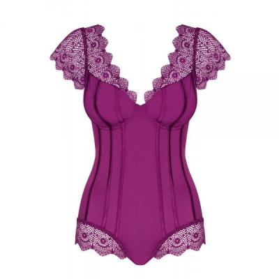 Боди Obsessive Moketta teddy purple S/M