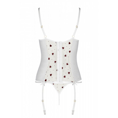 Корсет з підв'язками + стрінги LOVELIA CORSET white L/XL - Passion Корсет з підв'язками + стрінги LOVELIA CORSET white L/XL - Passion