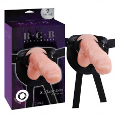 CH52307 Страпон ремневой с реалистичной насадкой Sex Harness 8.5" JAMES DEEN S Cnisa