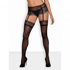 Чулки Obsessive Chiccanta stockings black L/XL