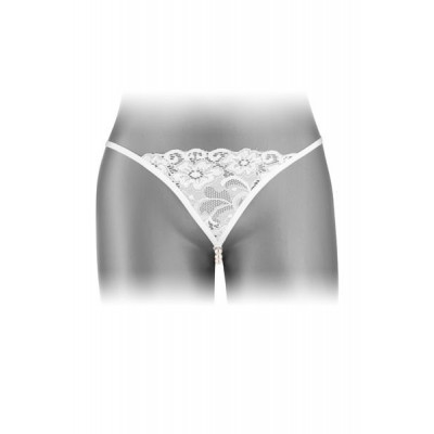 Трусики-стрінги з перловою ниткою Fashion Secret VENUSINA White