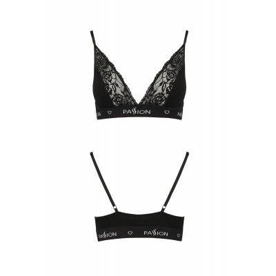 Еластичний топ з мереживом Passion PS001 TOP black, size L Еластичний топ з мереживом Passion PS001 TOP black, size L