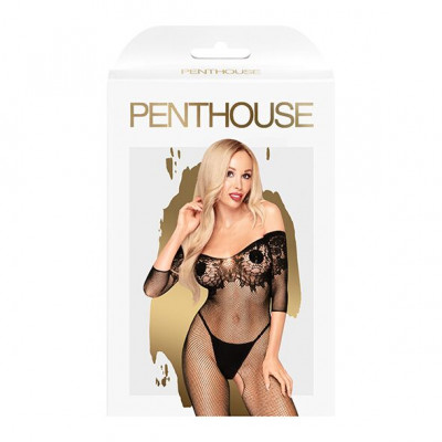 Бодістокінг з імітацією ліфа Penthouse - High Profile Black XL Бодістокінг з імітацією ліфа Penthouse - High Profile Black XL