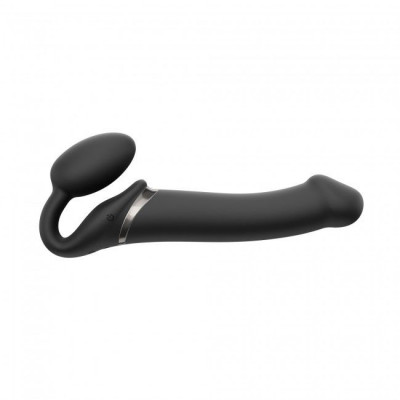 Безремневой страпон с вибрацией Strap-On-Me Vibrating Black L, диаметр 3,7см, пульт ДУ, регулируемый Безремневой страпон с вибрацией Strap-On-Me Vibrating Black L, диаметр 3,7см, пульт ДУ, регулируемый