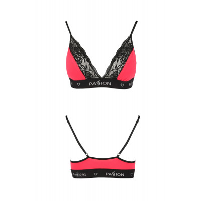 Еластичний топ з мереживом Passion PS001 TOP red-black, size S Еластичний топ з мереживом Passion PS001 TOP red-black, size S
