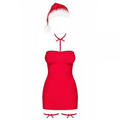 Комплект Obsessive Kissmas chemise Red® S/M