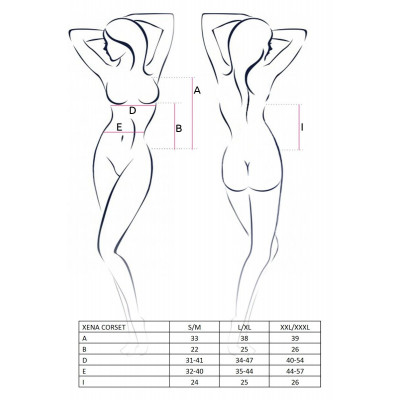 Корсет з пажами XENA CORSET white XXL/XXXL - Passion, трусики, квітковий узор, напівпрозорі Корсет з пажами XENA CORSET white XXL/XXXL - Passion, трусики, квітковий узор, напівпрозорі