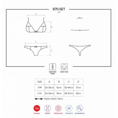 Комплект Obsessive 870-SET-3 2 pcs set S/M