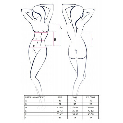 Корсет з пажами BRASILIANA CORSET white L/XL - Passion Exclusive, стрінги Корсет з пажами BRASILIANA CORSET white L/XL - Passion Exclusive, стрінги