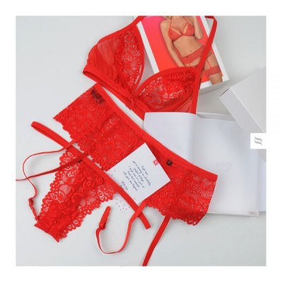 410929 Комплект Obsessive 838-SEG-3 SET L/XL красный