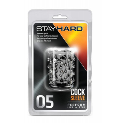 Насадка STAY HARD - COCK SLEEVE 05, CLEAR