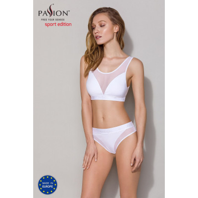 Топ з прозорою вставкою Passion PS002 TOP white, size XL Топ з прозорою вставкою Passion PS002 TOP white, size XL