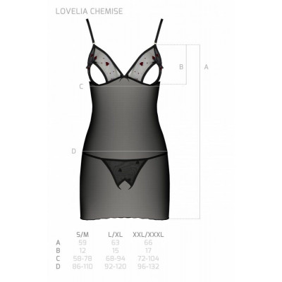 LOVELIA CHEMISE black L/XL - Passion LOVELIA CHEMISE black L/XL - Passion