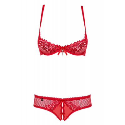 Комплект Obsessive ALABASTRA 2-PCS SET RED S/M Комплект Obsessive ALABASTRA 2-PCS SET RED S/M