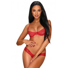 Комплект Obsessive ALABASTRA 2-PCS SET RED S/M