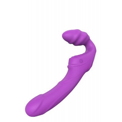DT21505 Страпон безремневой VIBES OF LOVE DOUBLE DIPPER PURPLE