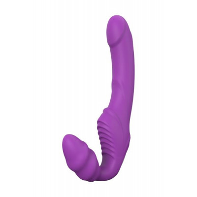 DT21505 Страпон безремневой VIBES OF LOVE DOUBLE DIPPER PURPLE