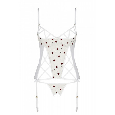 Корсет з підв'язками + стрінги LOVELIA CORSET white S/M - Passion Корсет з підв'язками + стрінги LOVELIA CORSET white S/M - Passion