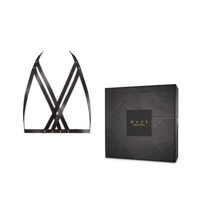 Портупея Bijoux Indiscrets MAZE — Halter Bra Harness Black Портупея Bijoux Indiscrets MAZE — Halter Bra Harness Black