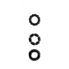 Набор колец MENZSTUFF STRETCHY COCK RINGS, SMOKE