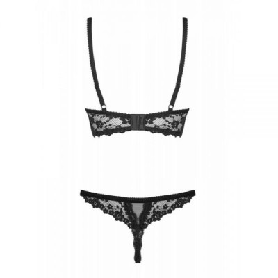Комплект Obsessive Letica 2 pcs cupless set black S/M