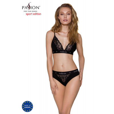 Еластичний топ з мереживом Passion PS001 TOP black, size M Еластичний топ з мереживом Passion PS001 TOP black, size M
