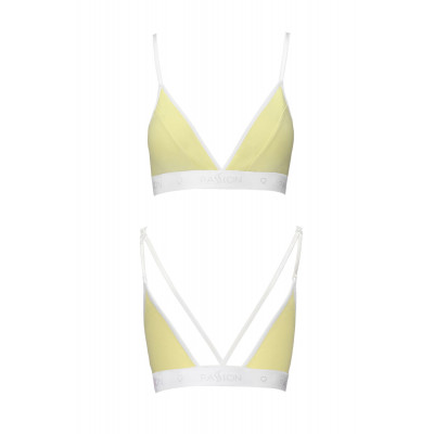 Спортивний топ з подвійними бретелями Passion PS007 TOP yellow, size M Спортивний топ з подвійними бретелями Passion PS007 TOP yellow, size M