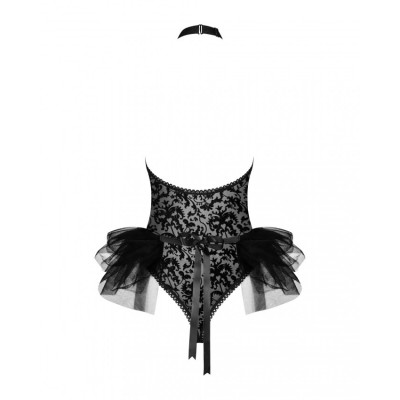 Костюм горничной Obsessive Frilles Black S/M