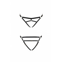 Трусики стрінги з стреп KELIS THONG black S/M - Passion Exclusive