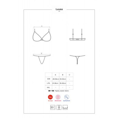 Комплект Obsessive Luvae set S/M черный